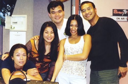 Anggun during a radio interview