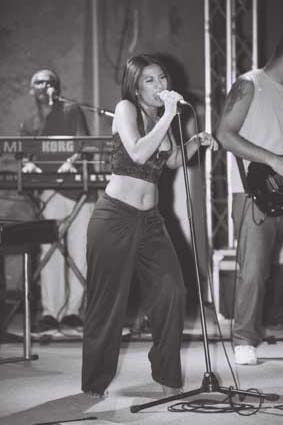 Anggun in concert at Erbalunga (Corsica, France) on summer 2001.<br>These pictures are kindly provided by Philippe Chavazas - www.chavazas.com