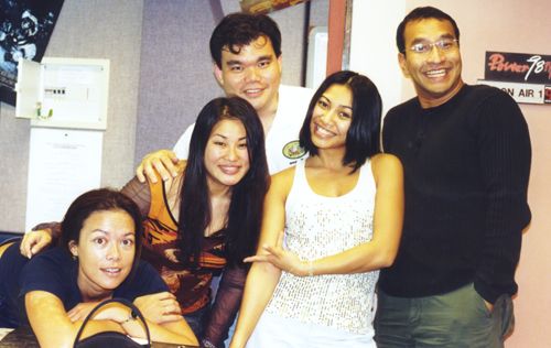 Anggun during a radio interview