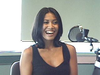 Anggun during an interview for a Tokio radio station