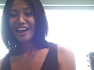 Anggun during an interview for a Tokio radio station