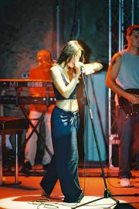 Anggun in concert at Erbalunga (Corsica, France) on summer 2001.<br>These pictures are kindly provided by Philippe Chavazas - www.chavazas.com